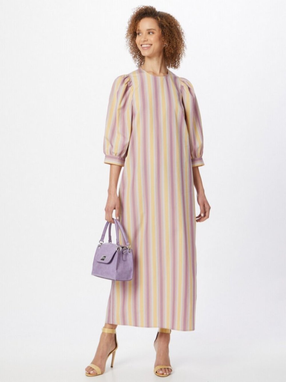 Samsøe & Samsøe Sz. M NWT Space St. Celestina Puff-Sleeve Long Dress